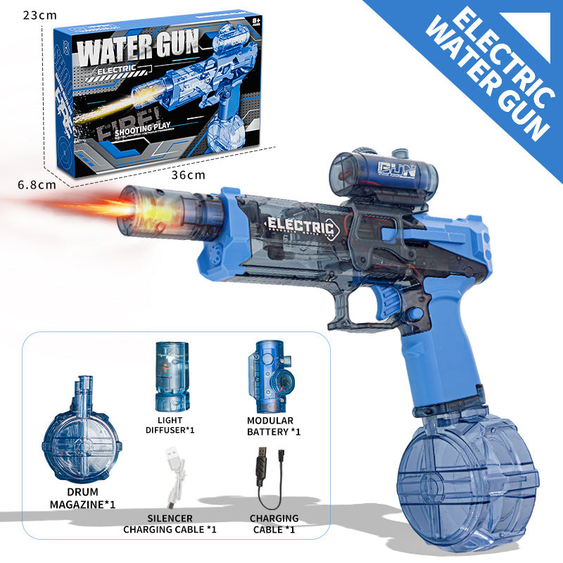New Electric Automatic Water Gun With Light Sprays, Continuous High-pressure, High-speed Powerful Ice Blast Water Gun Toys.