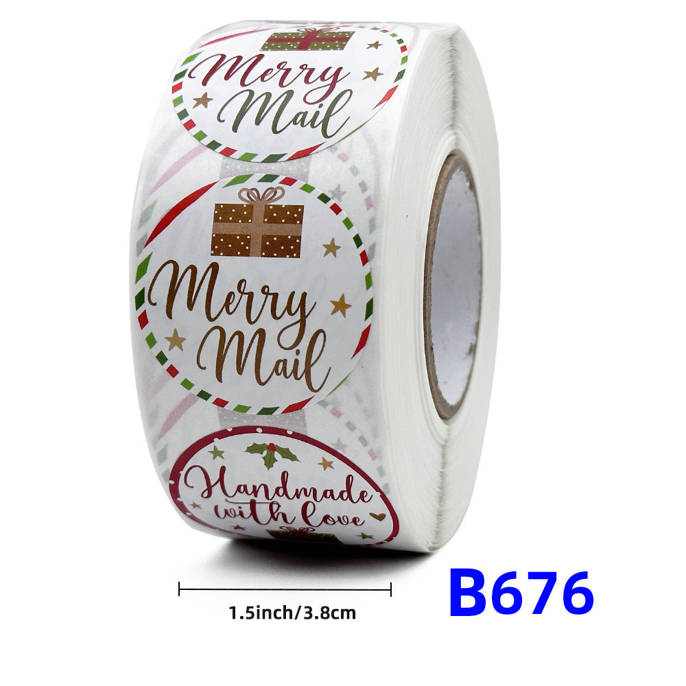 “Merry Christmas Gift Stickers – Kids Reward Labels”