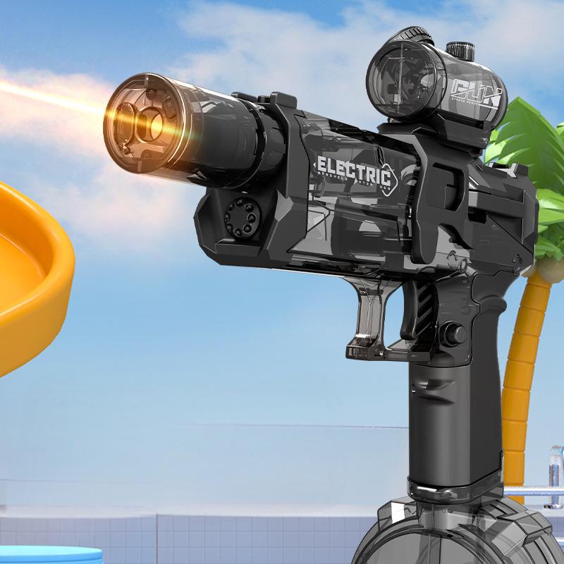 New Electric Automatic Water Gun With Light Sprays, Continuous High-pressure, High-speed Powerful Ice Blast Water Gun Toys.