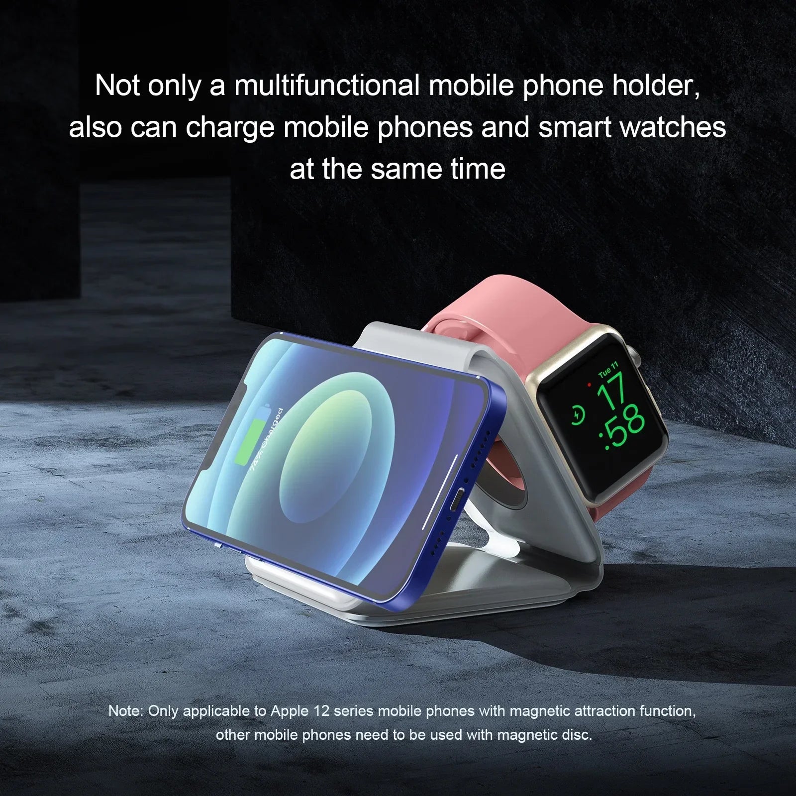 3-in-1 Magnetic Folding Wireless Charger for Phone & Watch
