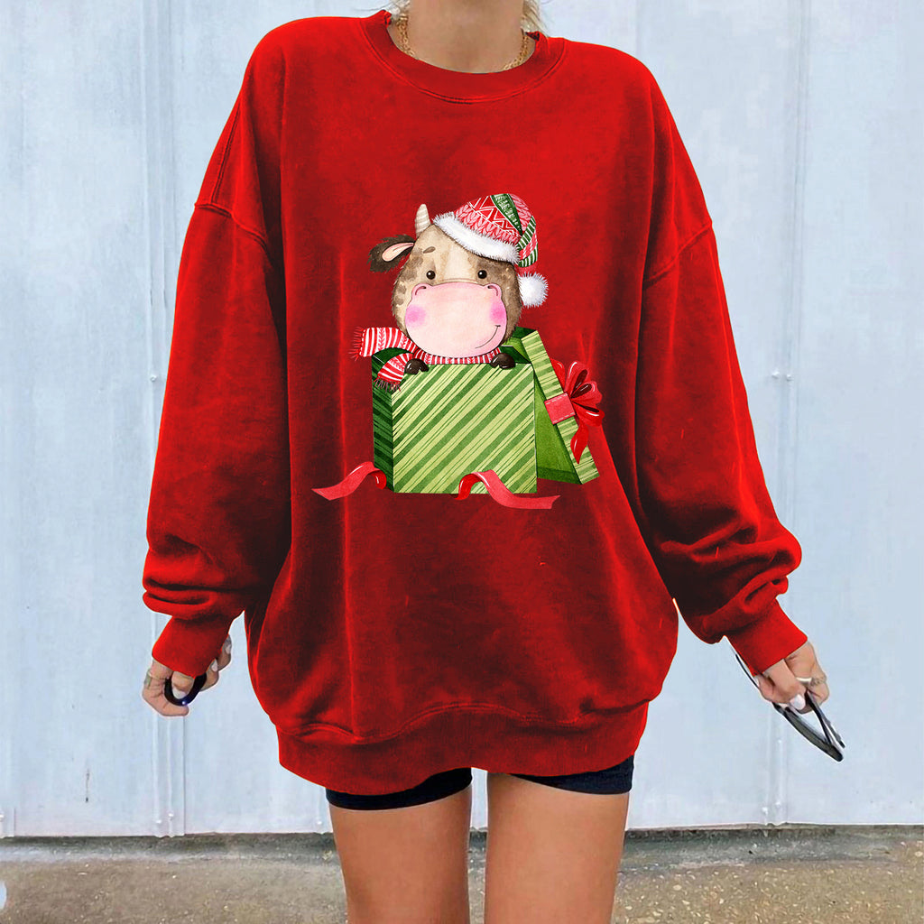 “Women’s Christmas Off-Shoulder Hoodie”