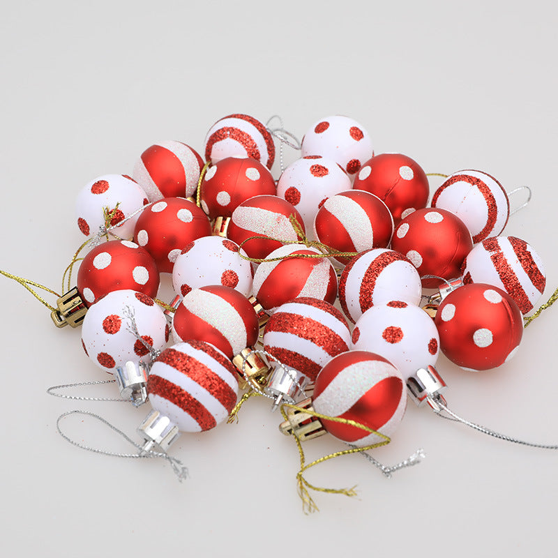 “Festive Painted Mini Christmas Balls”