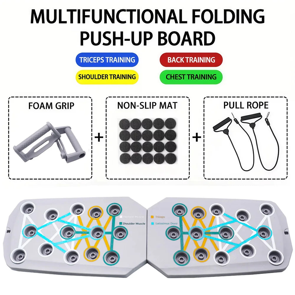 Elevate Your Workout with the Portable Push-Up Board Set – Multifunctional Fitness Equipment for Total Body Training