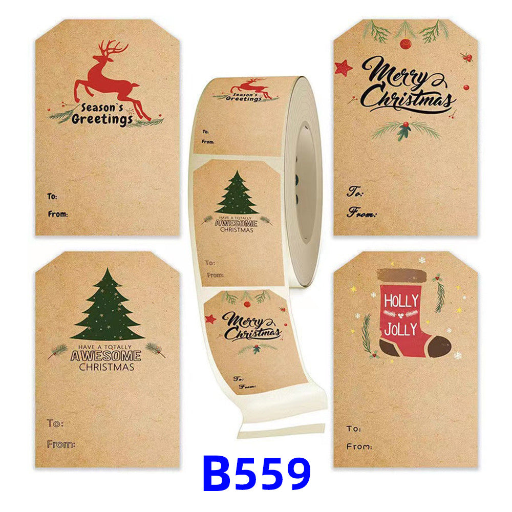 “Merry Christmas Gift Stickers – Kids Reward Labels”