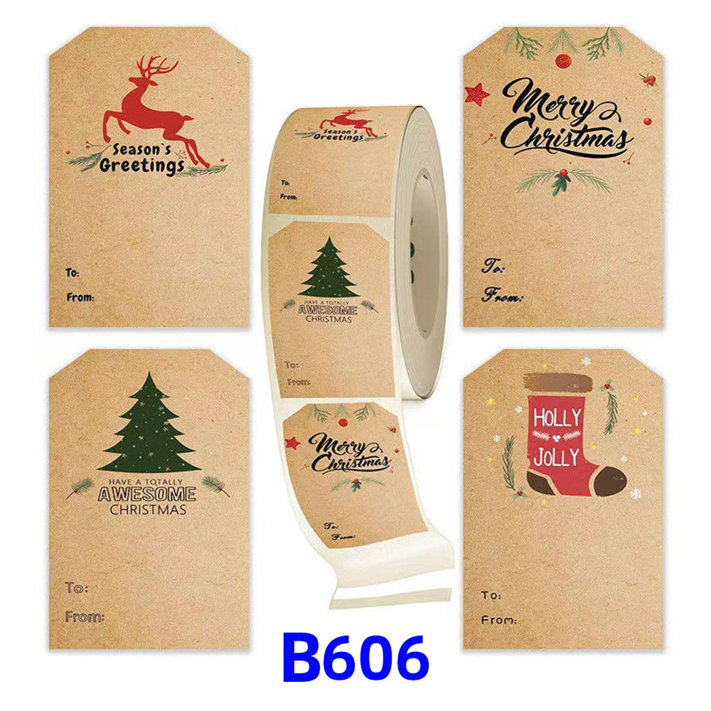 “Merry Christmas Gift Stickers – Kids Reward Labels”