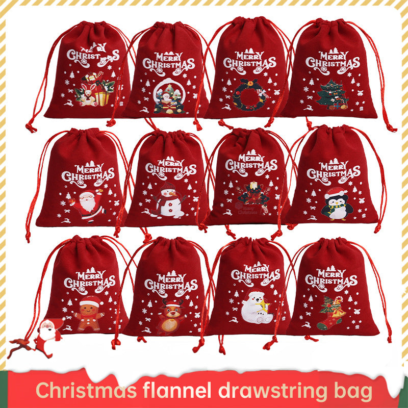 “Holiday Drawstring Gift Bags – Velvet & Linen”