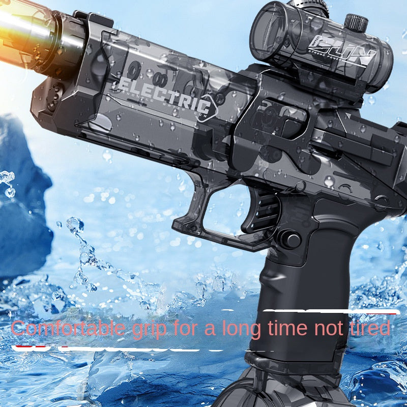 New Electric Automatic Water Gun With Light Sprays, Continuous High-pressure, High-speed Powerful Ice Blast Water Gun Toys.