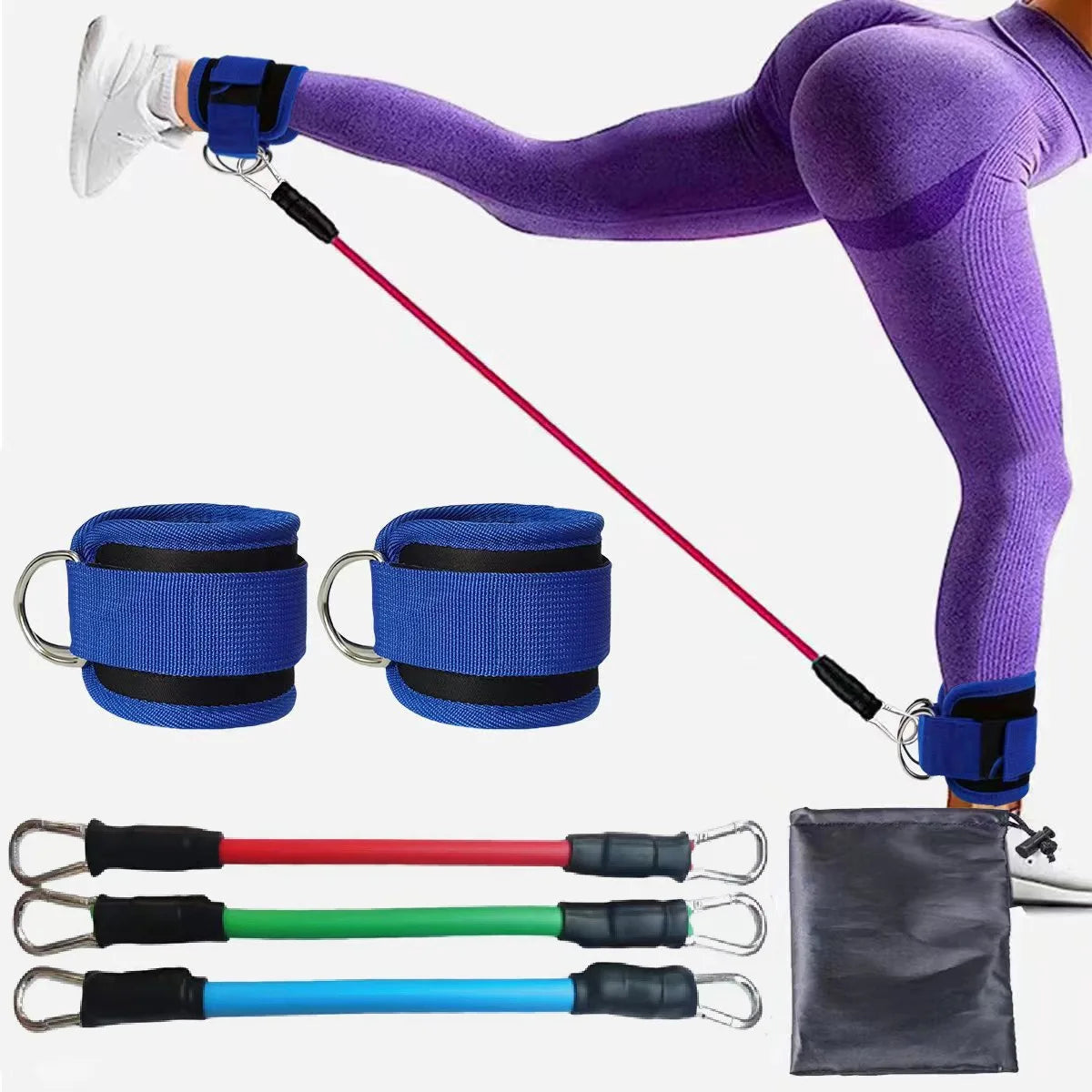 Elevate Your Workout with Adjustable Ankle Resistance Bands - Perfect for Strength Training & Glute Activation at Home or On-the-Go!