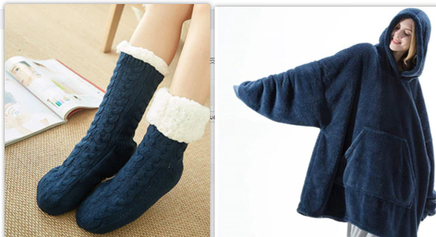 Cozy Double-Sided Fleece Hoodie Sweatshirt with Spacious Pocket - Perfect for Comfort and Style