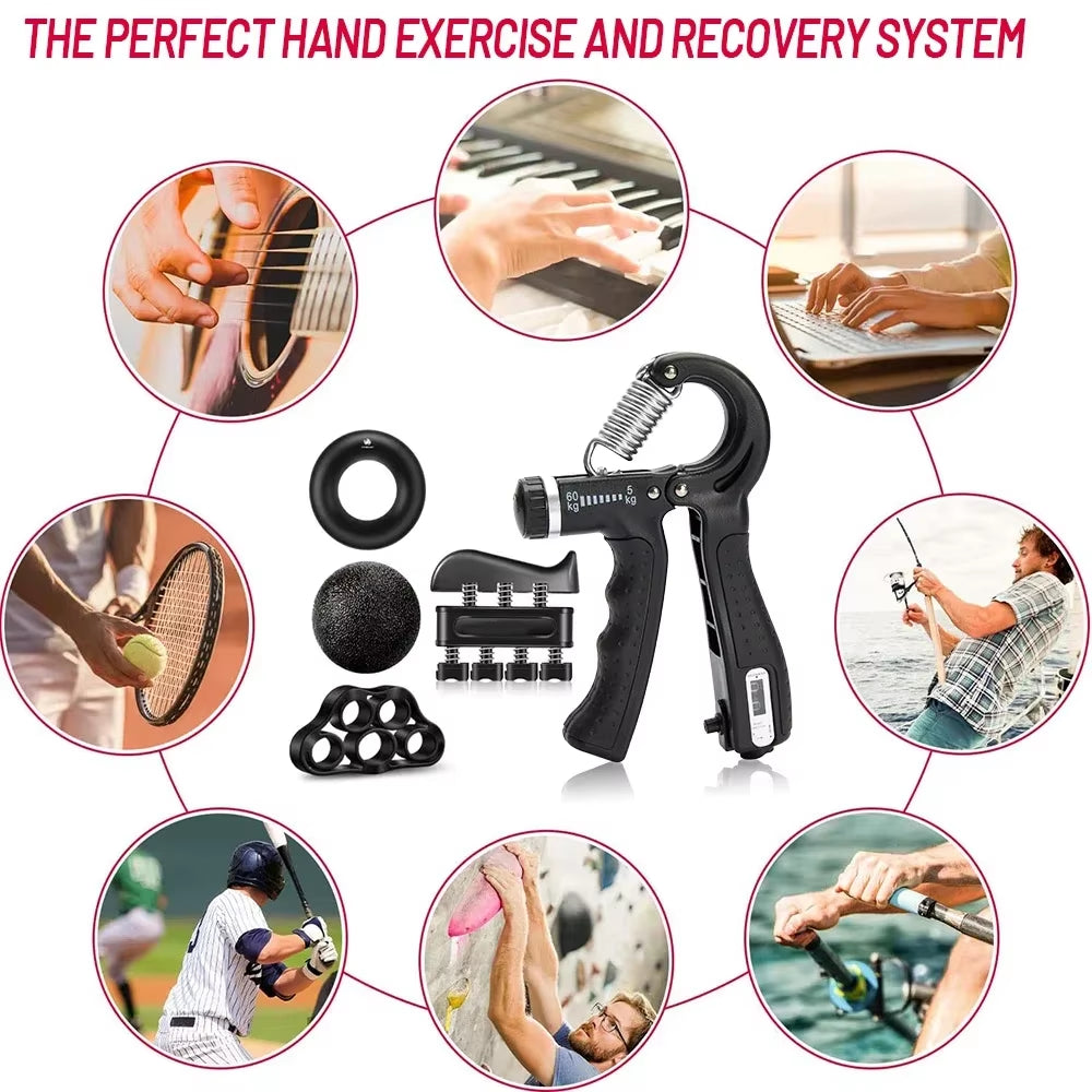 Ultimate 5-60Kg Adjustable Hand Gripper - Enhance Your Grip Strength and Aid Rehabilitation